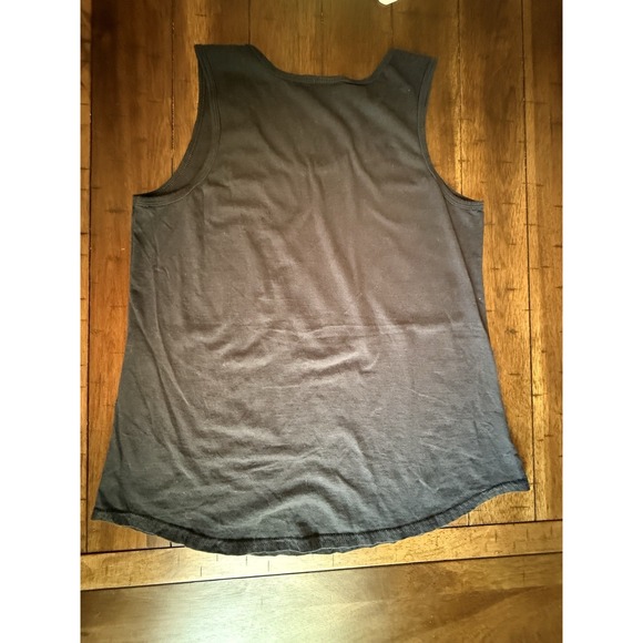 Kicking Cancer's ass tank top black floral XL Port & Co Womens - Picture 2 of 5